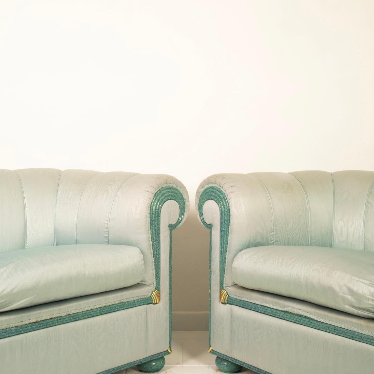 Pair of sofas by Fabrizio Smania for Smania Studio Interni For Sale 7