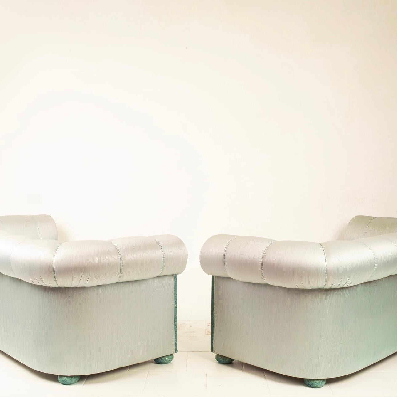 Italian Pair of sofas by Fabrizio Smania for Smania Studio Interni For Sale