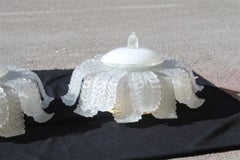 Coppia di Eleganti Plafoniere Seguso Murano vetri D'arte 1960s