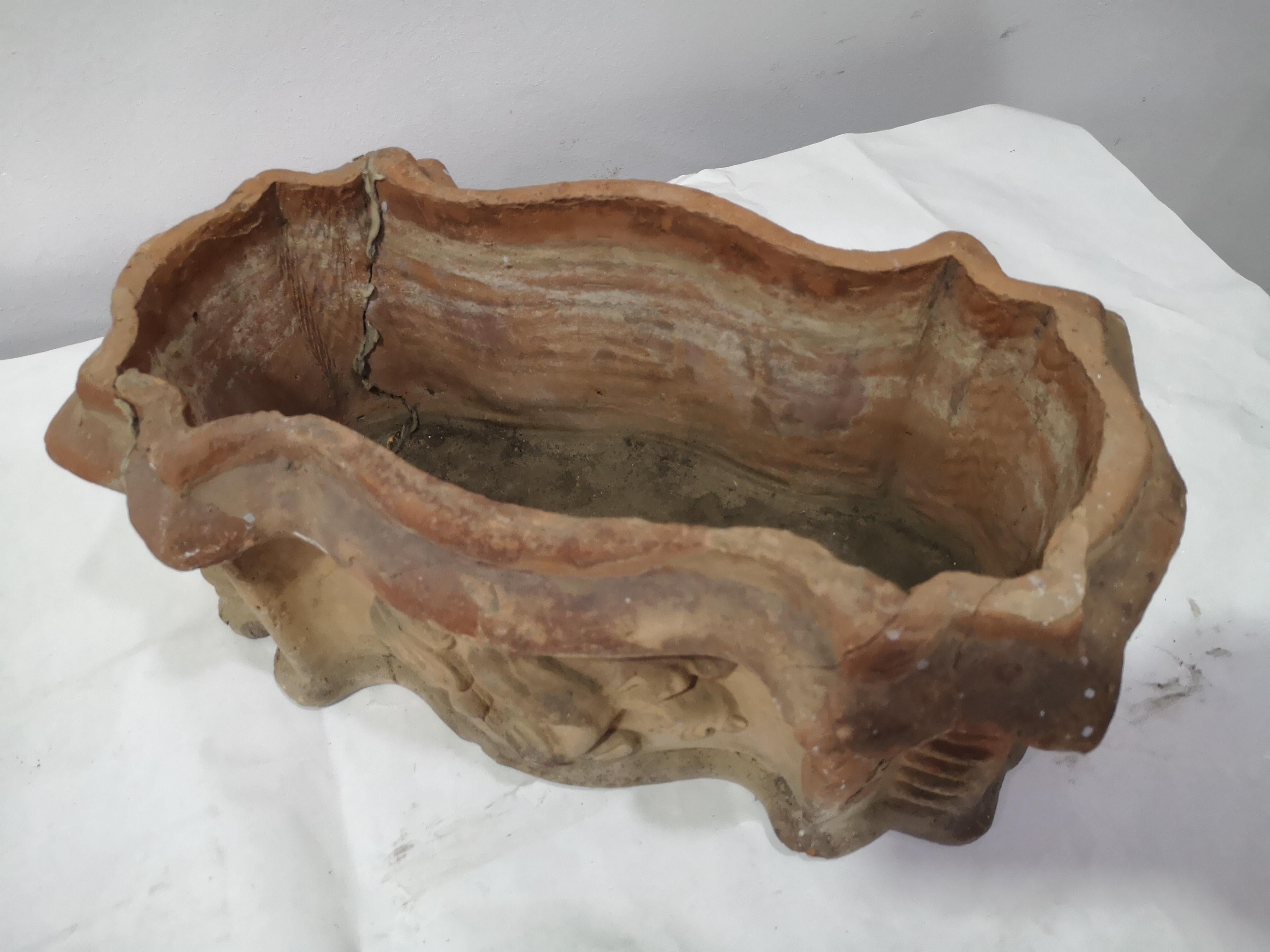 Coppia di Fioriere Siciliane in Terracotta metà 800 in vendita 6