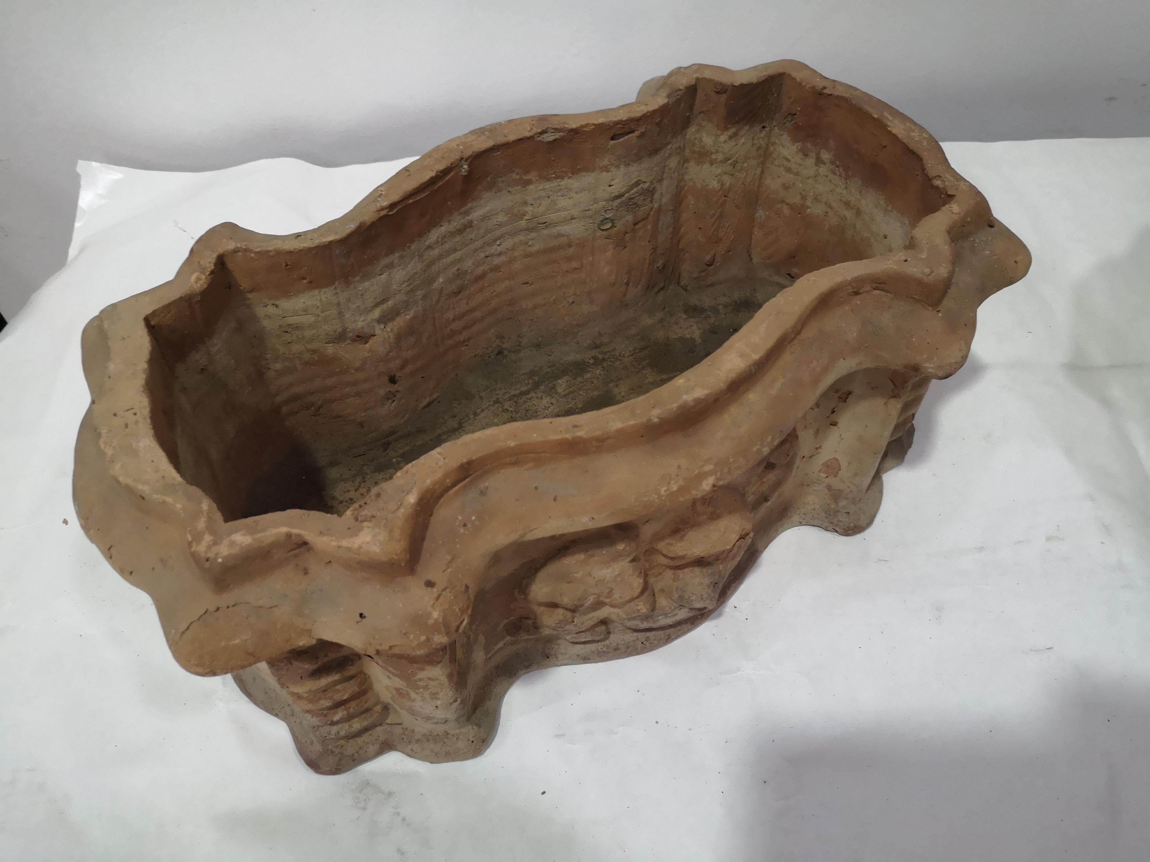 Coppia di Fioriere Siciliane in Terracotta metà 800 in vendita 7