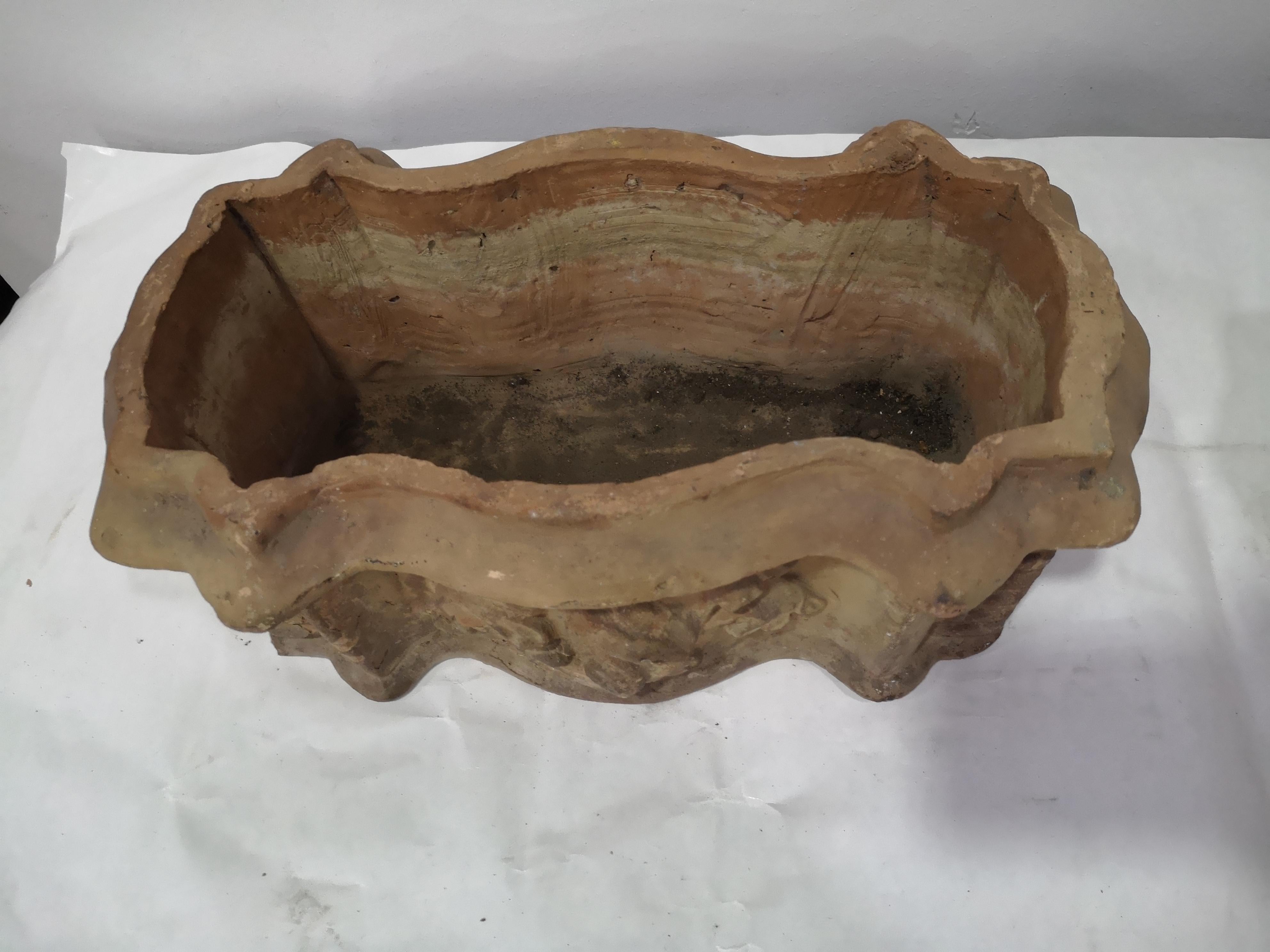 Coppia di Fioriere Siciliane in Terracotta metà 800 in vendita 1