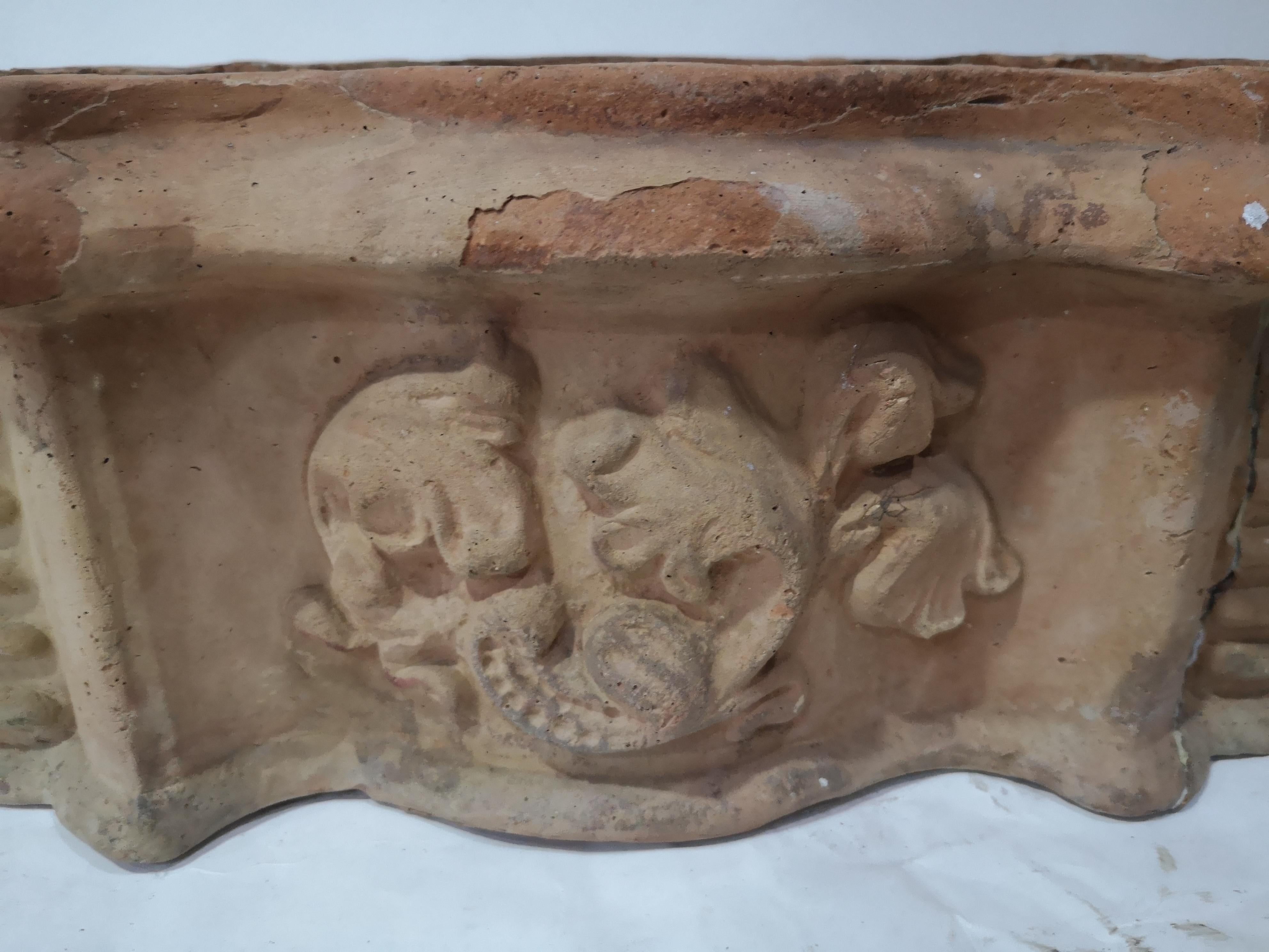 Coppia di Fioriere Siciliane in Terracotta metà 800 in vendita 3