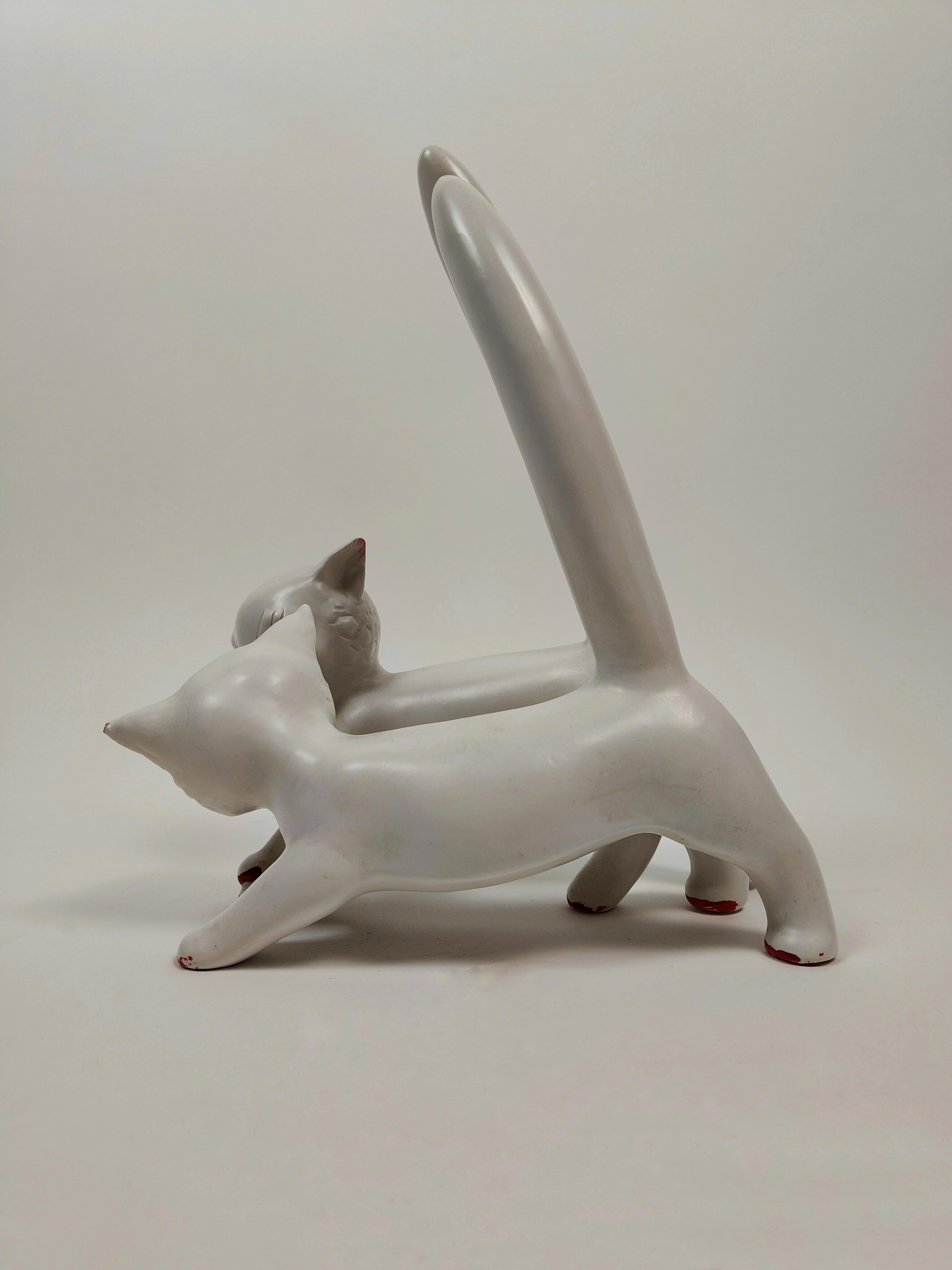 Italian Ceramic kittens by Tarcisio Tosin, Italy, 1940 For Sale