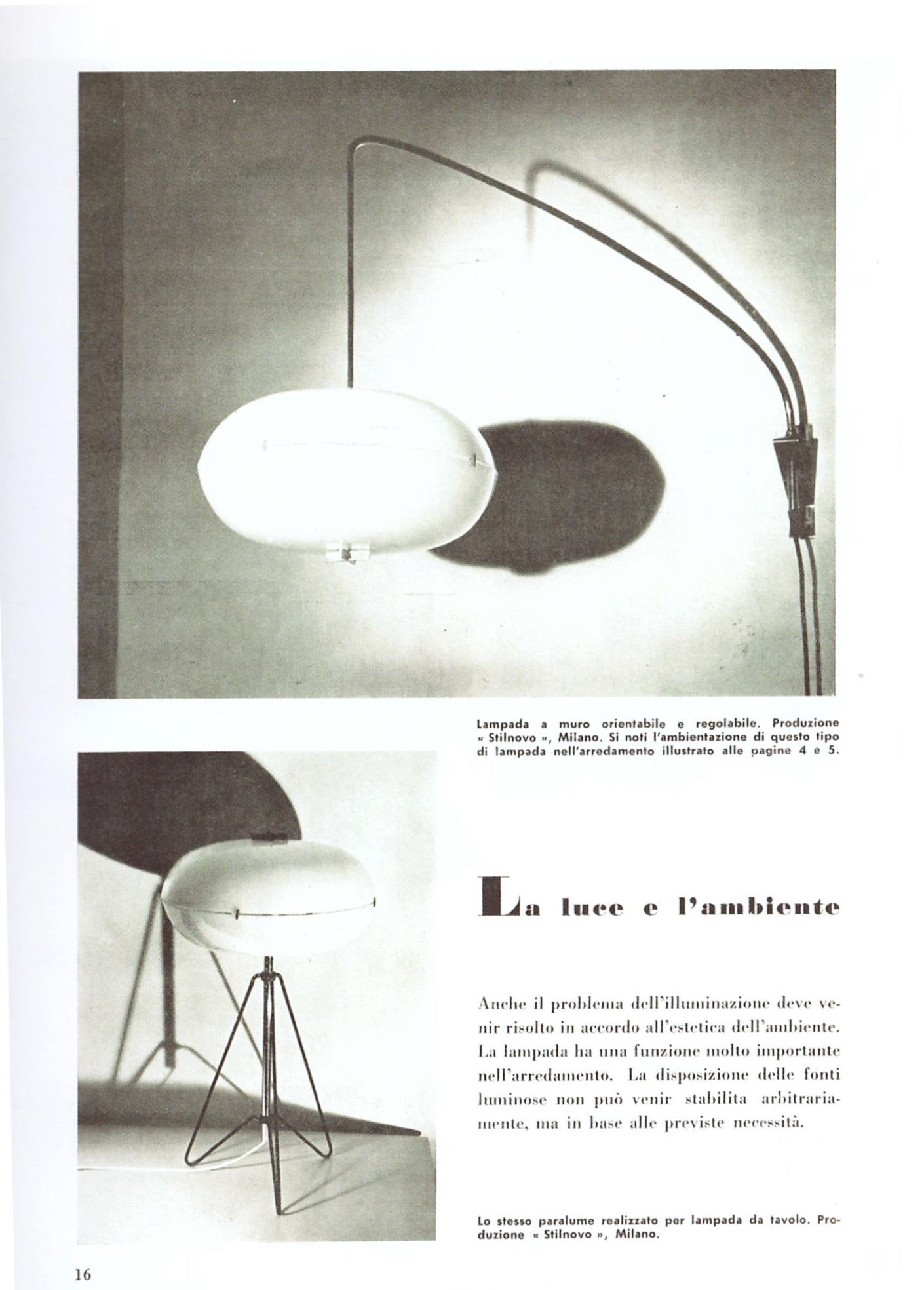 Pair of Large Brass and Methacrylate Lamps Italy 1955 Published For Sale 5