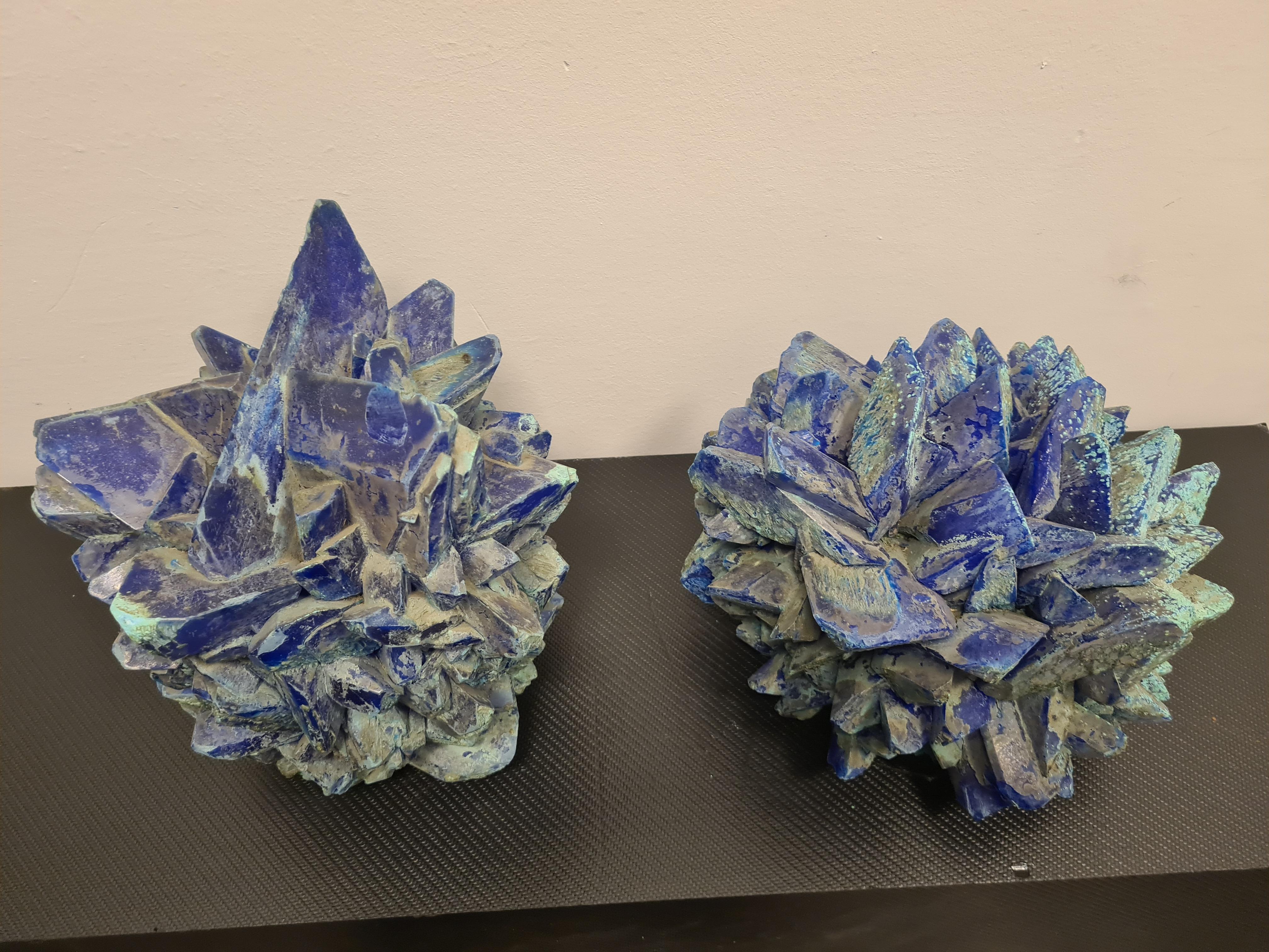 Pair of Large Calcantite Minerals For Sale 5
