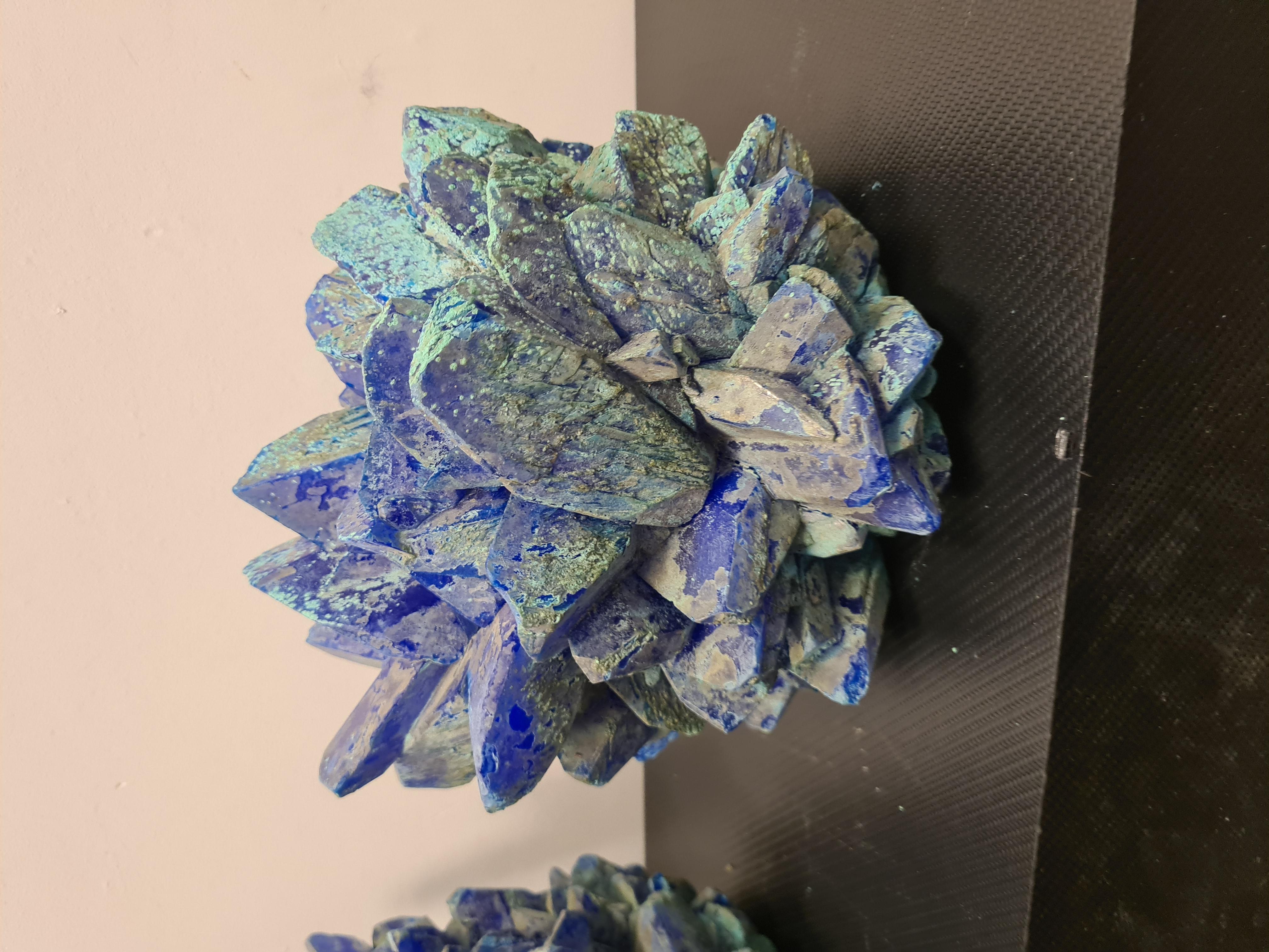 Pair of Large Calcantite Minerals For Sale 7