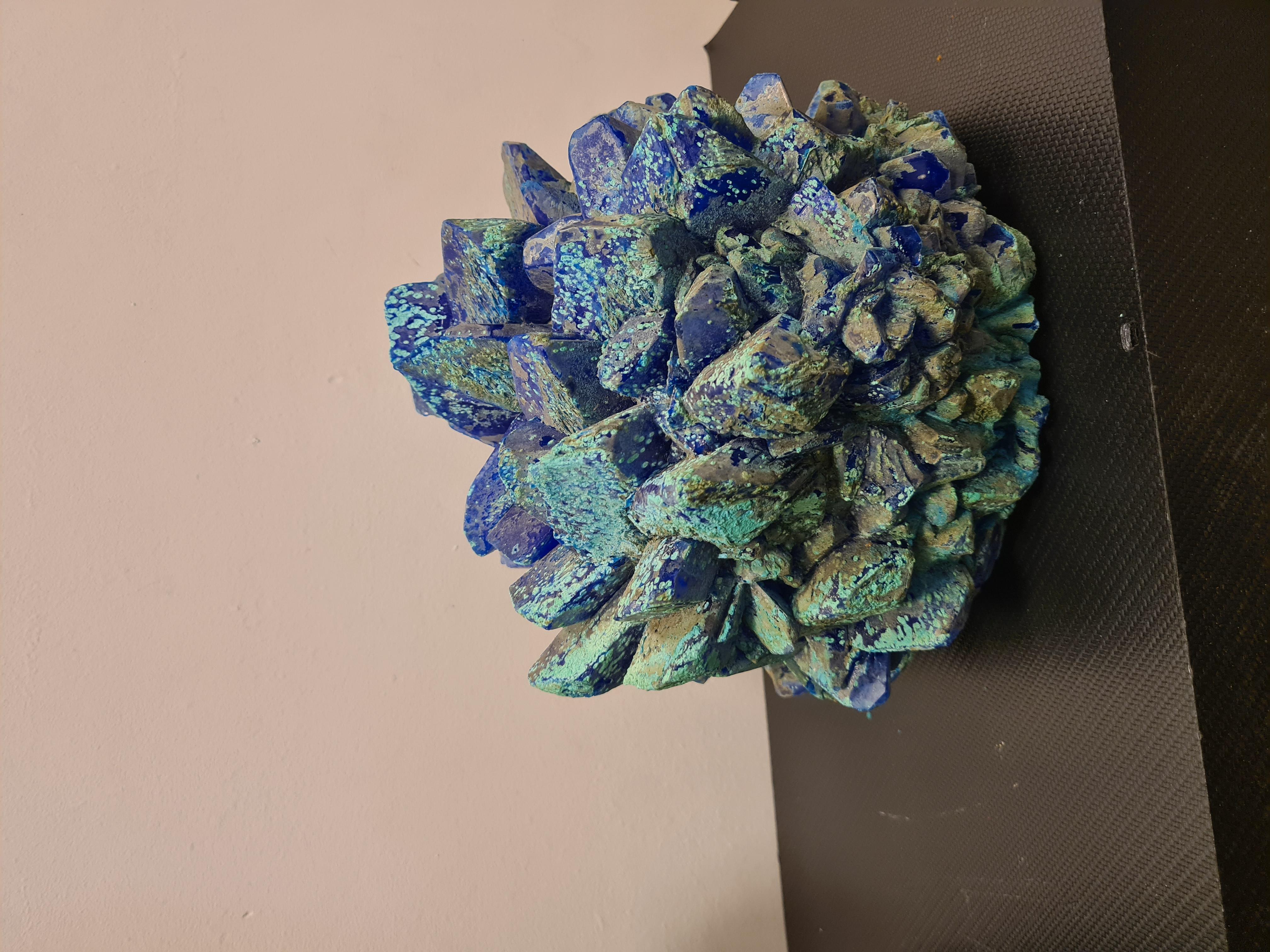 Pair of Large Calcantite Minerals In Good Condition For Sale In Torino, IT