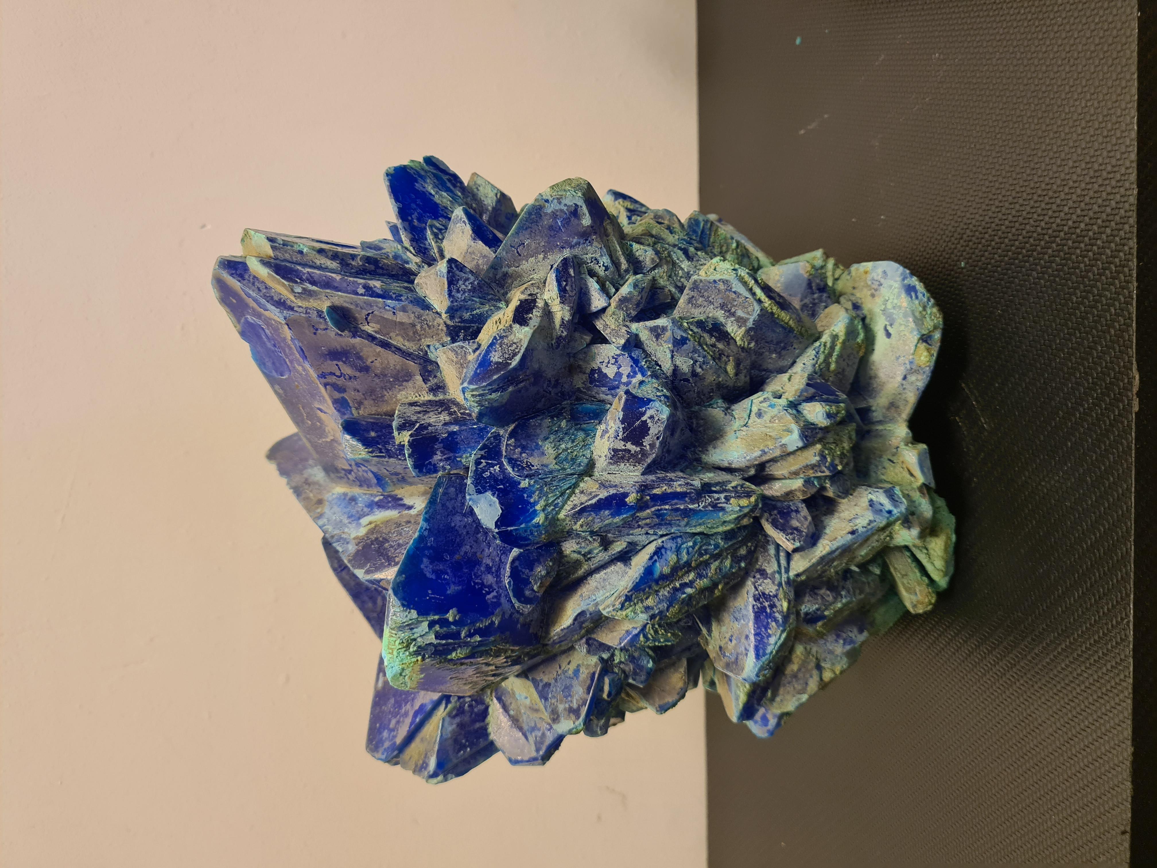 Late 20th Century Pair of Large Calcantite Minerals For Sale