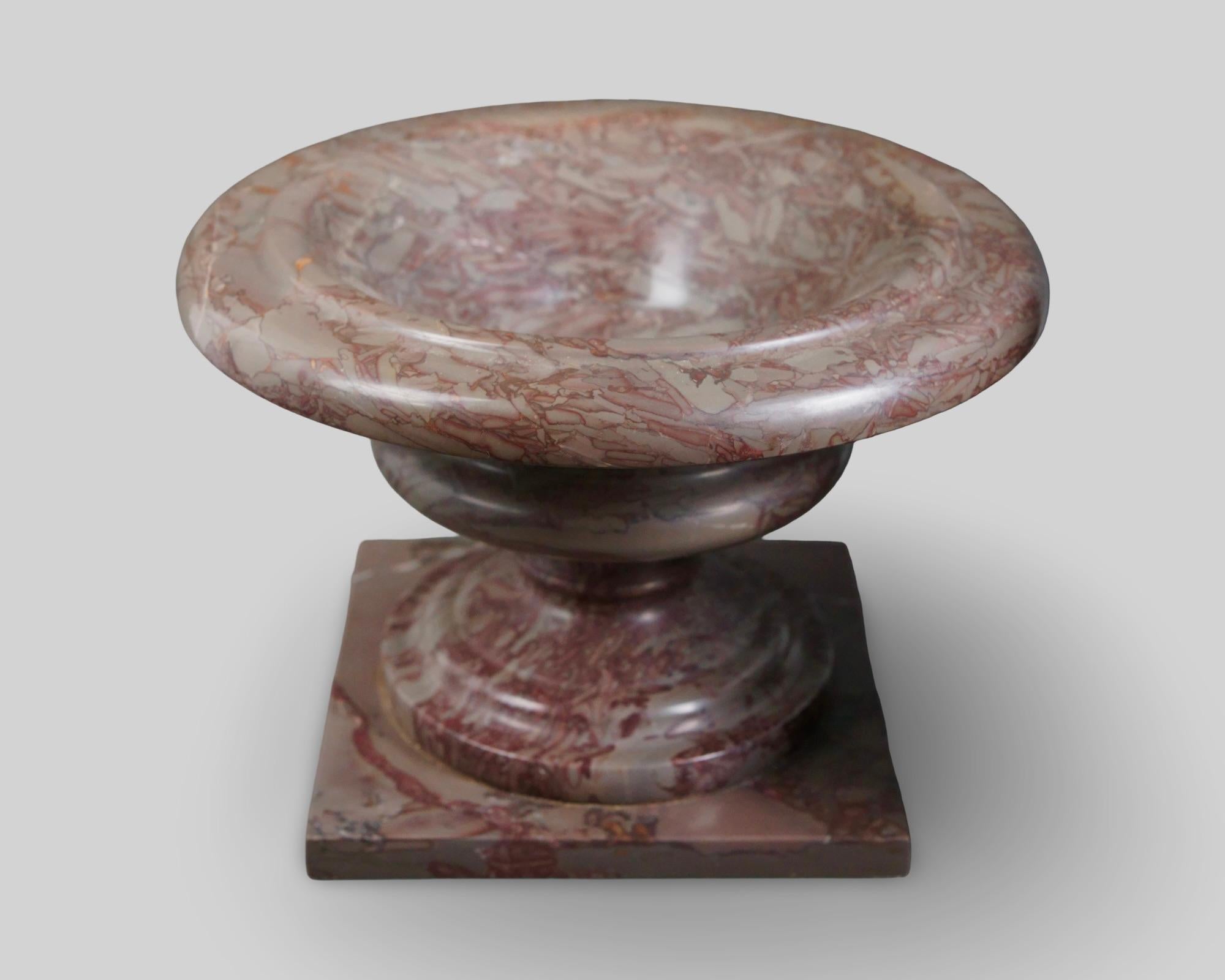 19th Century Coppia di Grandi Vasi in Marmo Cipollino Rosso Italia XIX secolo in vendita