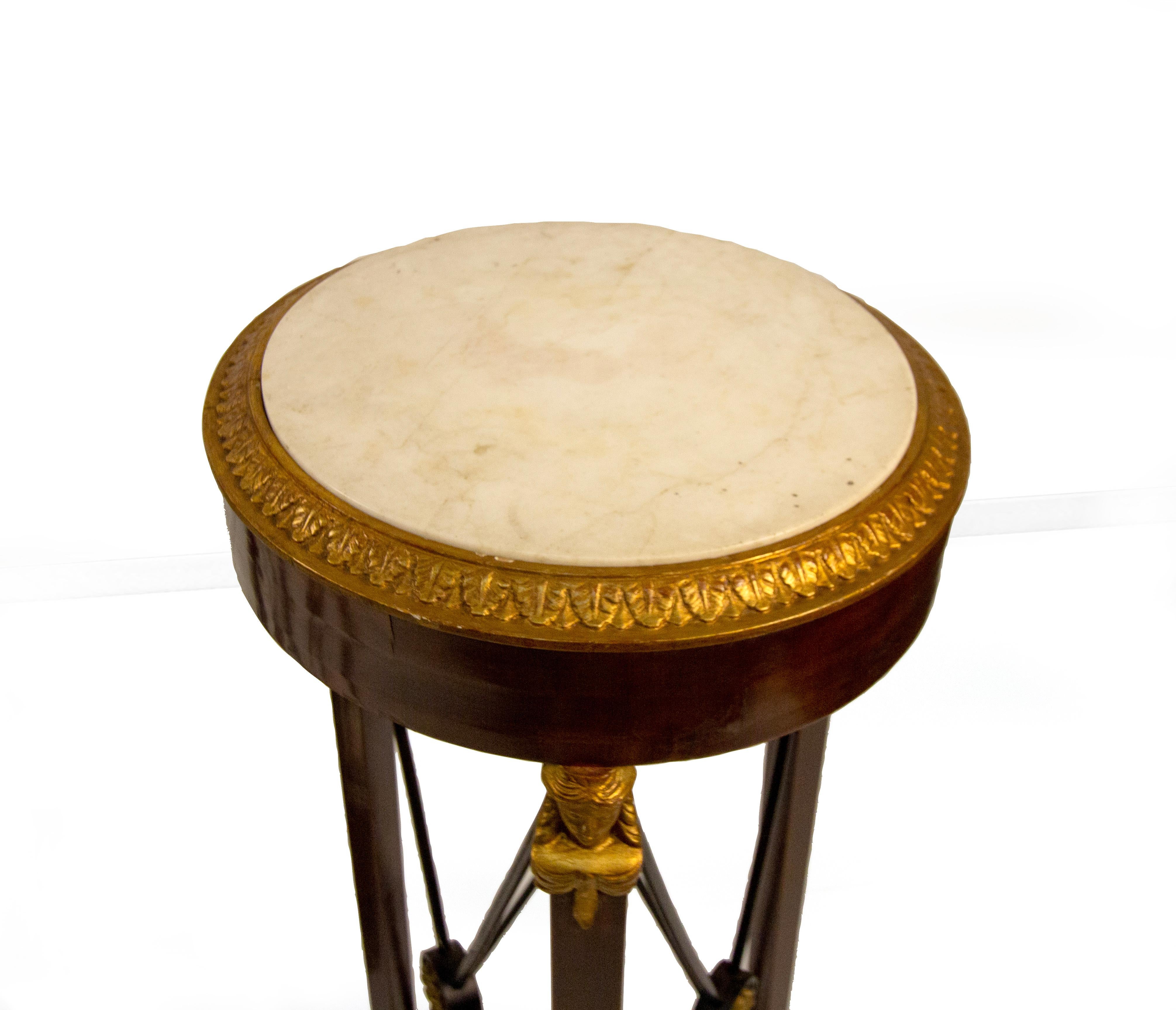 Coppia di gueridon in mogano, di gusto Impero, inizio XX secolo in vendita 1