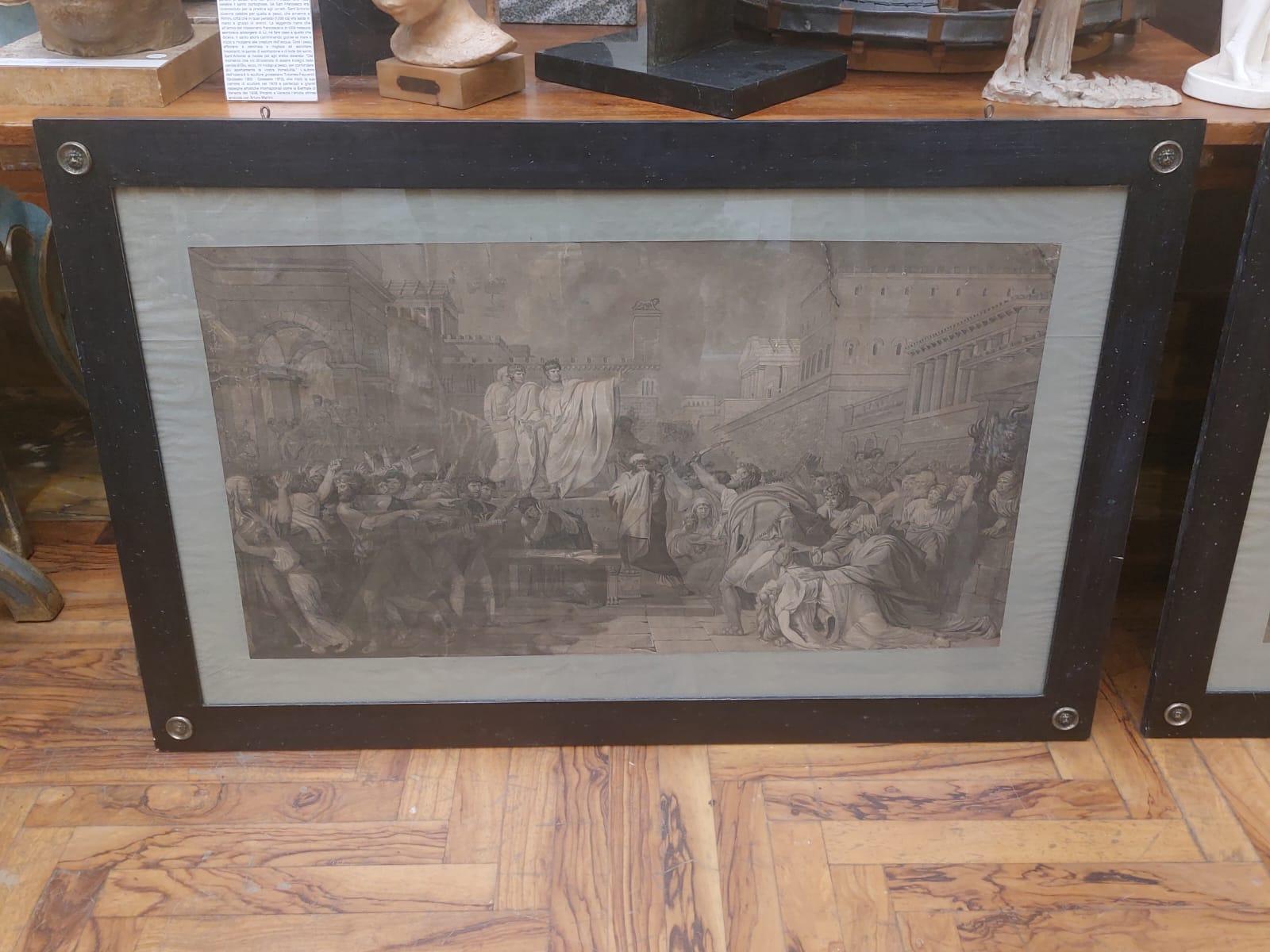 Engraved Pair of engravings with historical subject- Guillaume Guillon Lethière For Sale