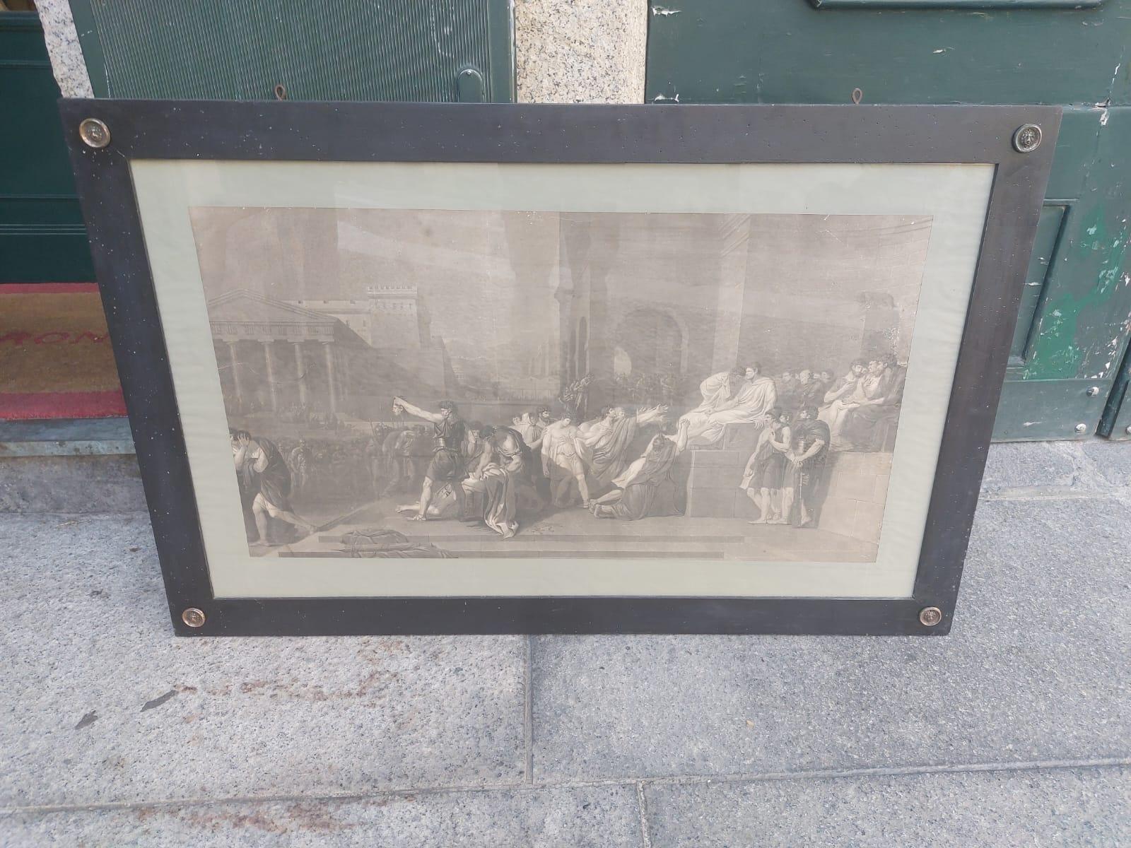 Pair of engravings with historical subject- Guillaume Guillon Lethière In Good Condition For Sale In Milano, IT