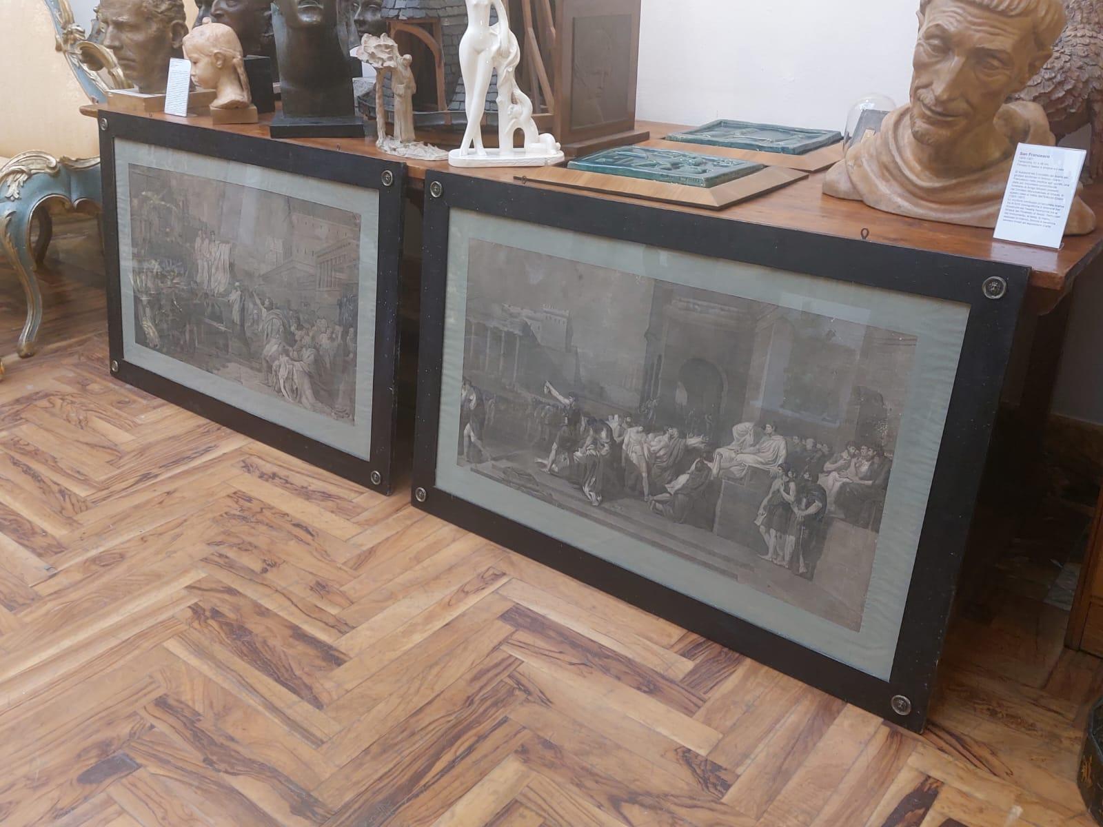 19th Century Pair of engravings with historical subject- Guillaume Guillon Lethière For Sale