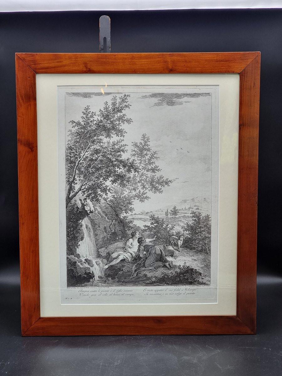 Rococò Coppia di incisioni calcografiche – Francesco Zuccarelli / Joseph Wagner – Venez in vendita