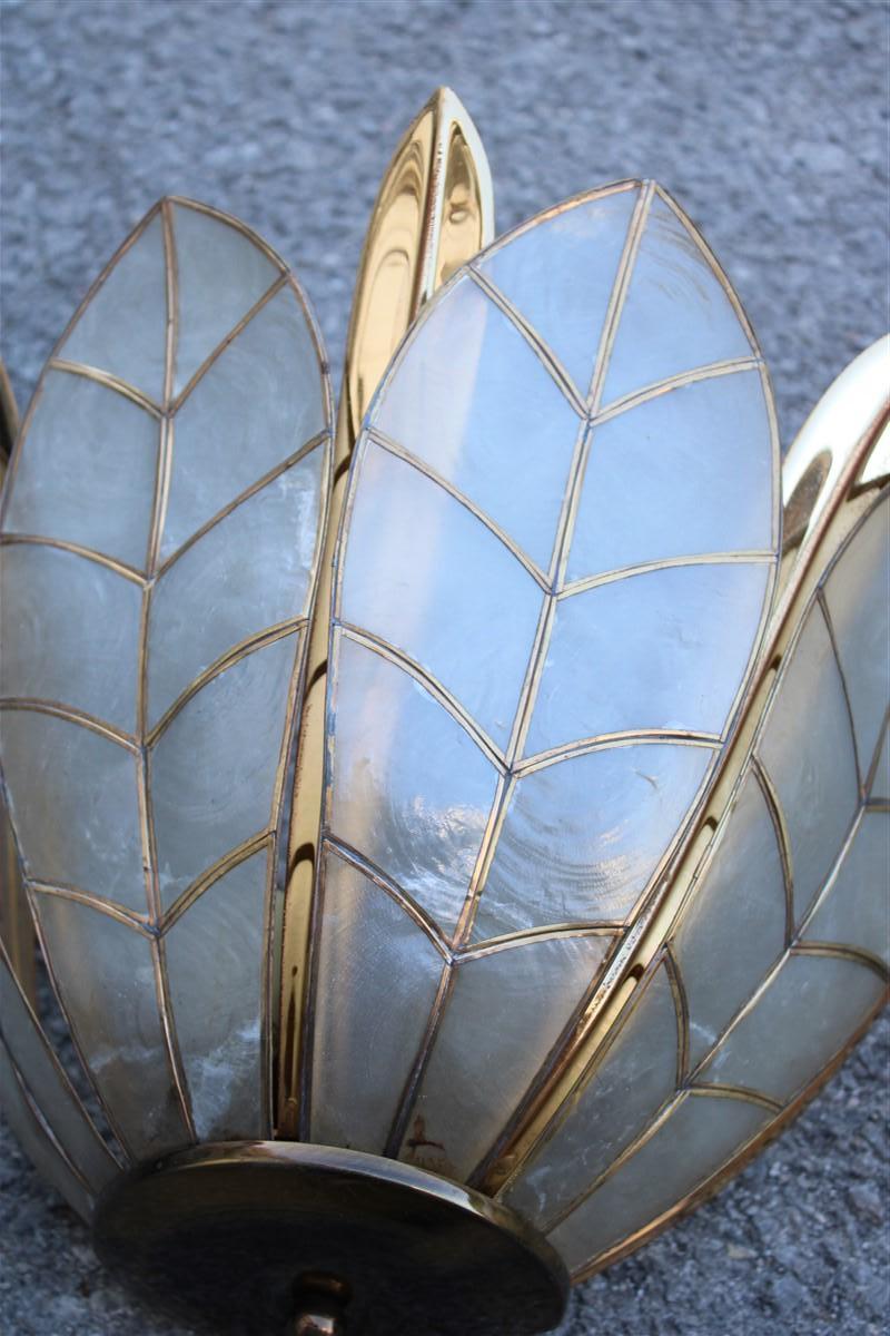 Paire d'appliques décoratives Bottega Gadda Tommaso Barbi 1970 Laiton Bon état - En vente à Palermo, Sicily