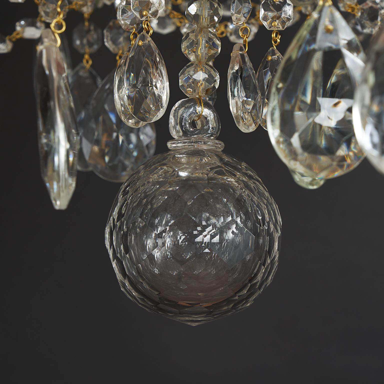 Paire de lustres italiens en cristal Maria Teresa à douze lumières 20e siècle en vente 2