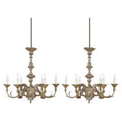 Coppia di Lampadari Italiani Luigi XV del XVIII Secolo