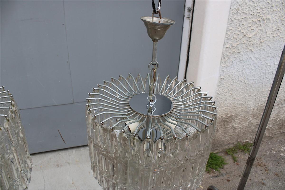 Coppia di Lampadari Stilkronen 1960 Oscar Torlasco Made in Italy Diamanti in vendita 2