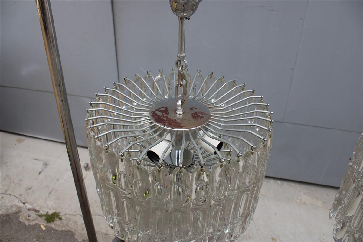 Coppia di Lampadari Stilkronen 1960 Oscar Torlasco Made in Italy Diamanti in vendita 3