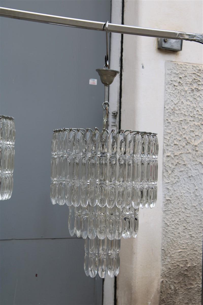 Coppia di Lampadari Stilkronen 1960 Oscar Torlasco Made in Italy Diamanti in vendita 6