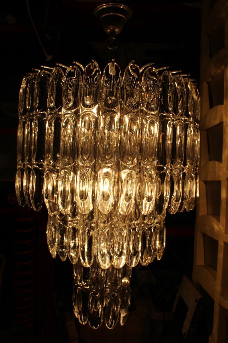 Coppia di Lampadari Stilkronen 1960 Oscar Torlasco Made in Italy Diamanti in vendita 8