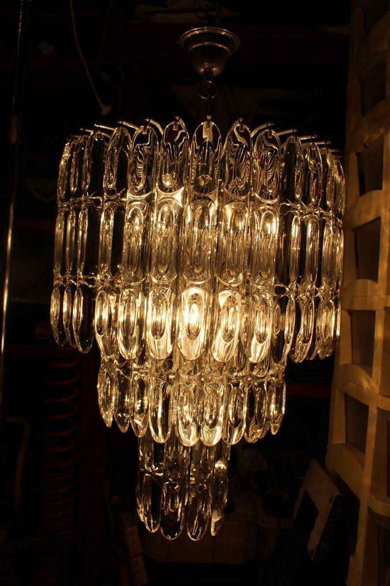 Coppia di Lampadari Stilkronen 1960 Oscar Torlasco Made in Italy Diamanti in vendita 9