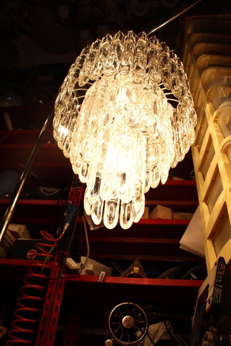 Coppia di Lampadari Stilkronen 1960 Oscar Torlasco Made in Italy Diamanti in vendita 11