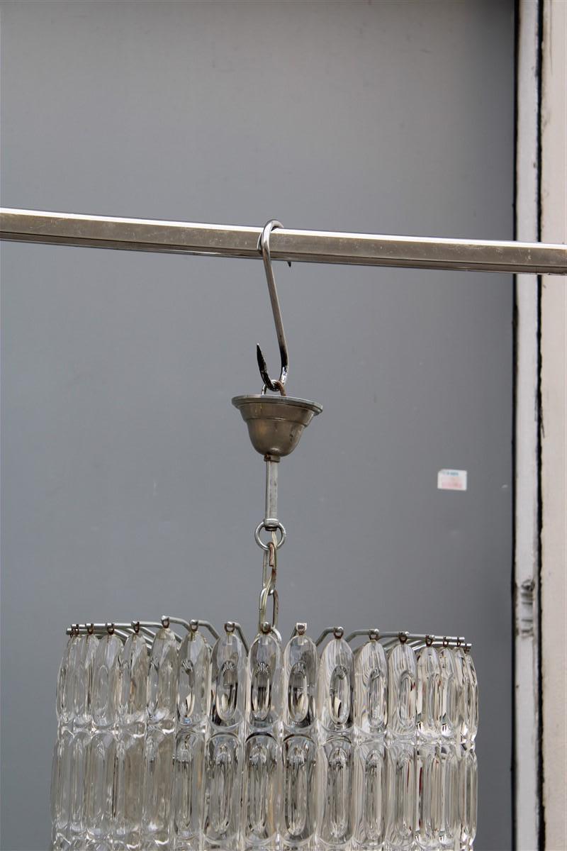 Mid-Century moderno Coppia di Lampadari Stilkronen 1960 Oscar Torlasco Made in Italy Diamanti in vendita