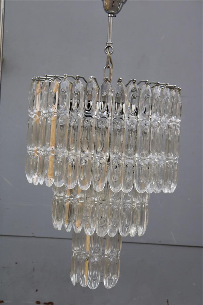 Italian Coppia di Lampadari Stilkronen 1960 Oscar Torlasco Made in Italy Diamanti in vendita