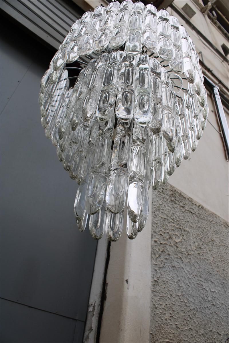 Coppia di Lampadari Stilkronen 1960 Oscar Torlasco Made in Italy Diamanti in vendita 1