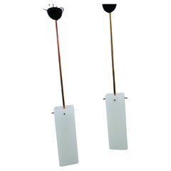Pair of pendant lamps attributed to Stilnovo