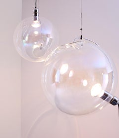 Pair of Sona pendant lamps, design Carlo Nason for Lumenform