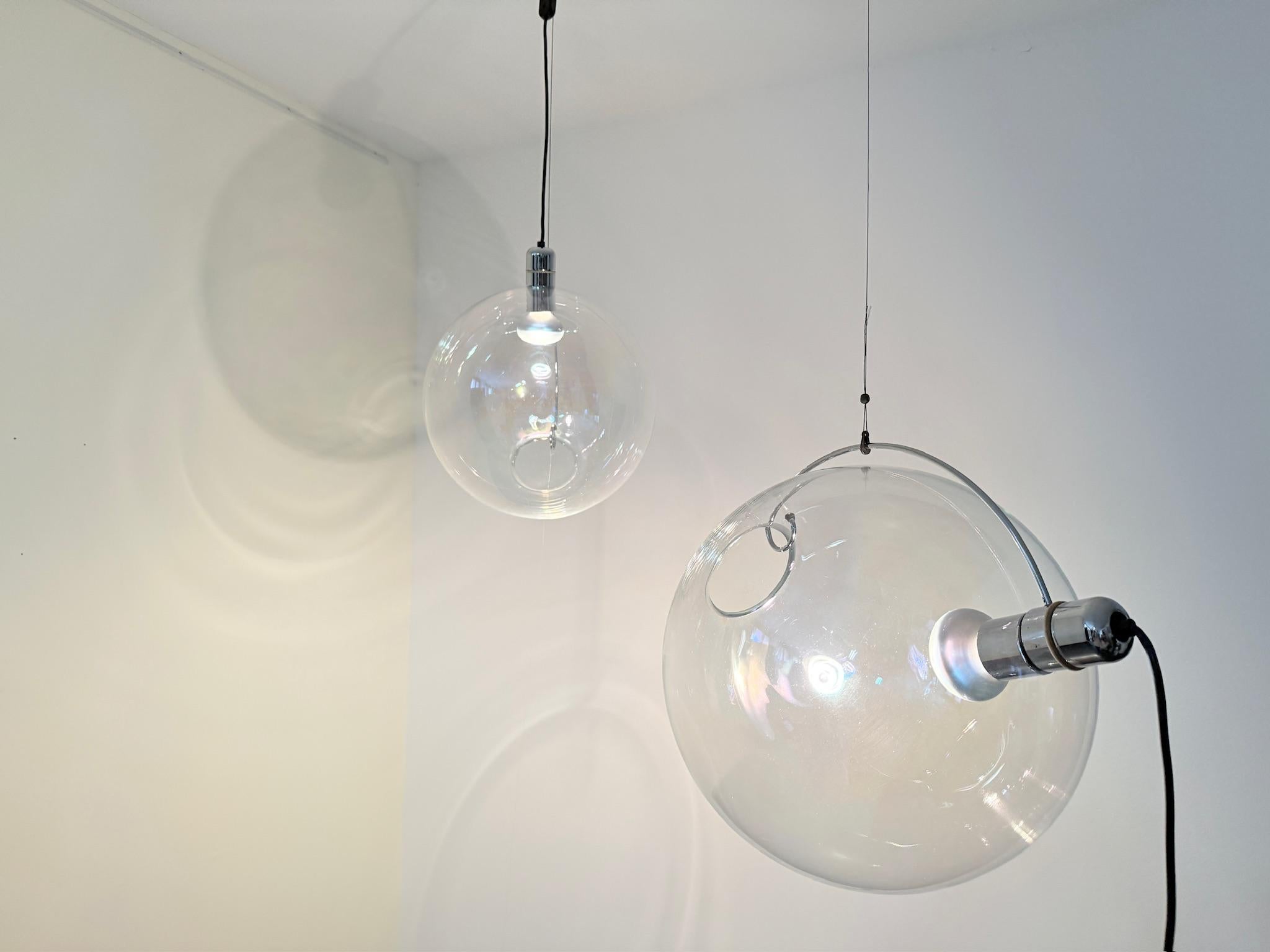 Mid-Century moderno Coppia di lampade a sospensione Sona, design Carlo Nason per Lumenform