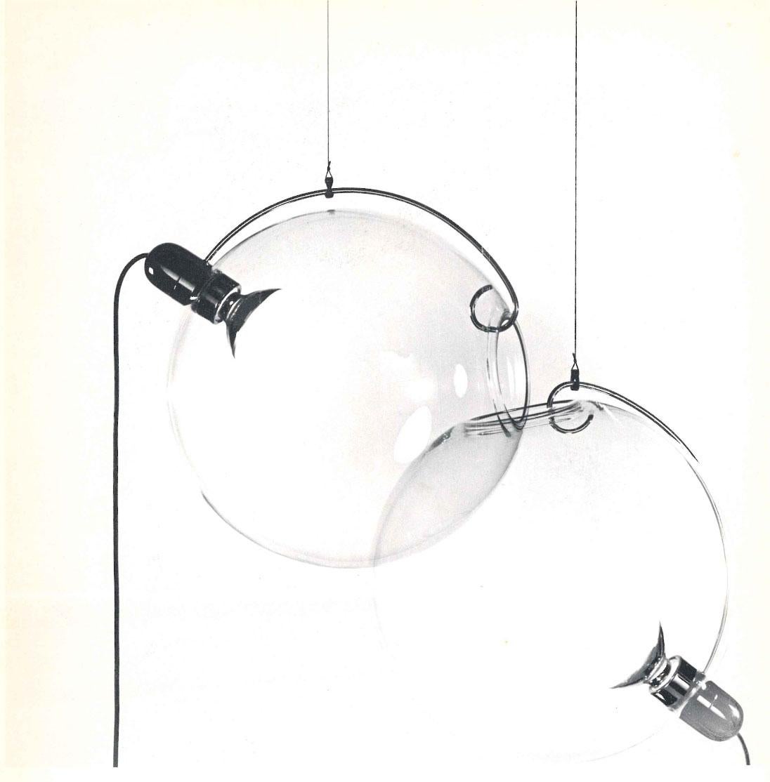 Late 20th Century Coppia di lampade a sospensione Sona, design Carlo Nason per Lumenform