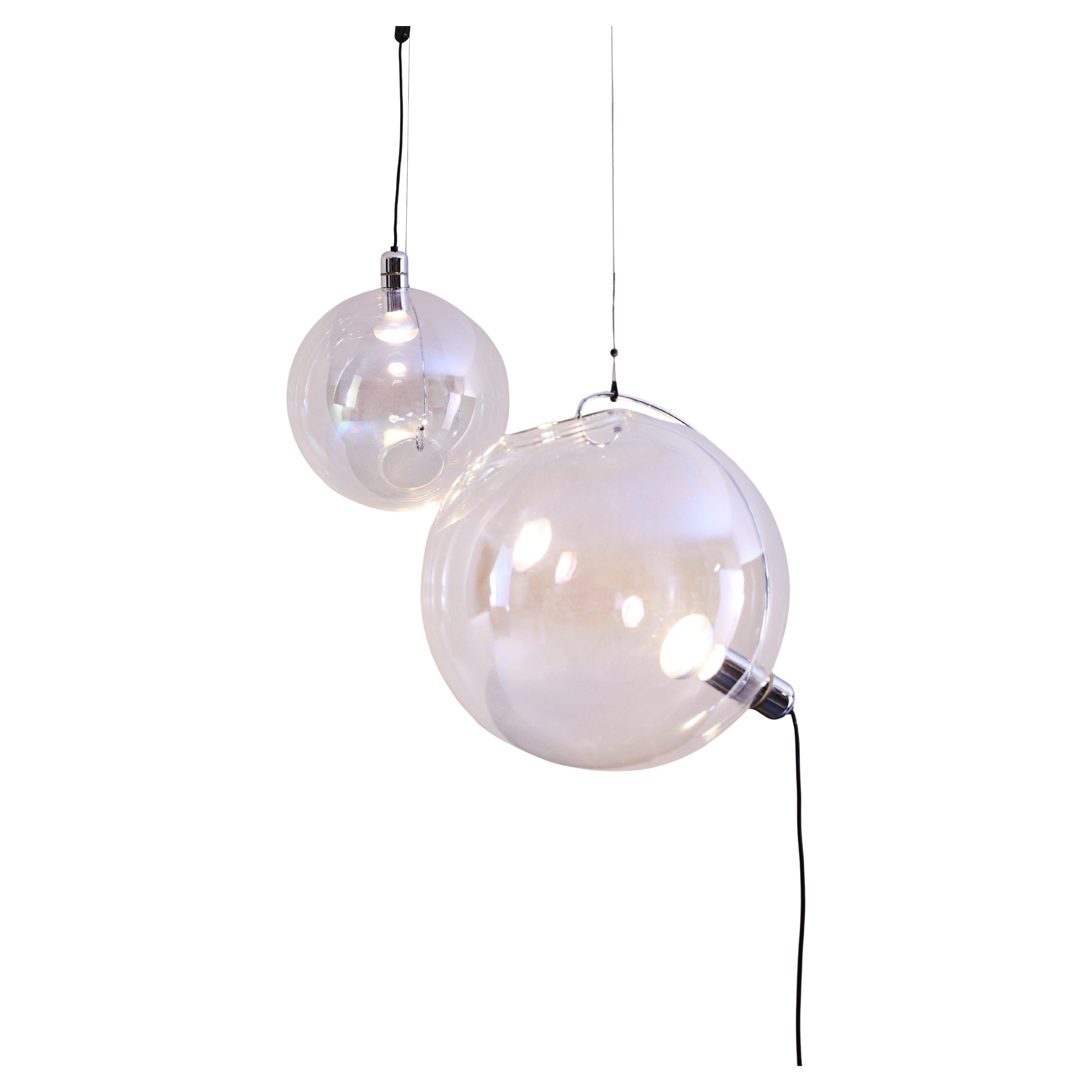 Coppia di lampade a sospensione Sona, design Carlo Nason per Lumenform