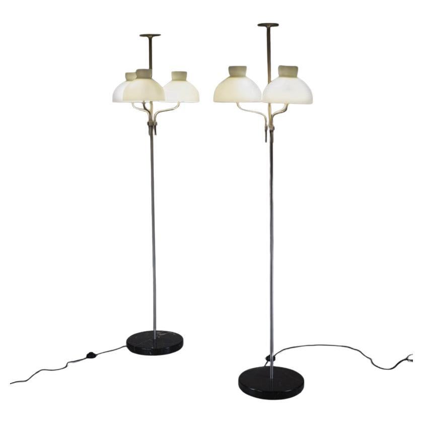 Coppia di Lampade Arenzano Tre Fiamme, Ignazio Gardella, 1960 in vendita