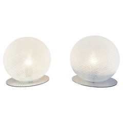 Pair of lamps by L. Diaz De Santillan for Venini, 1970