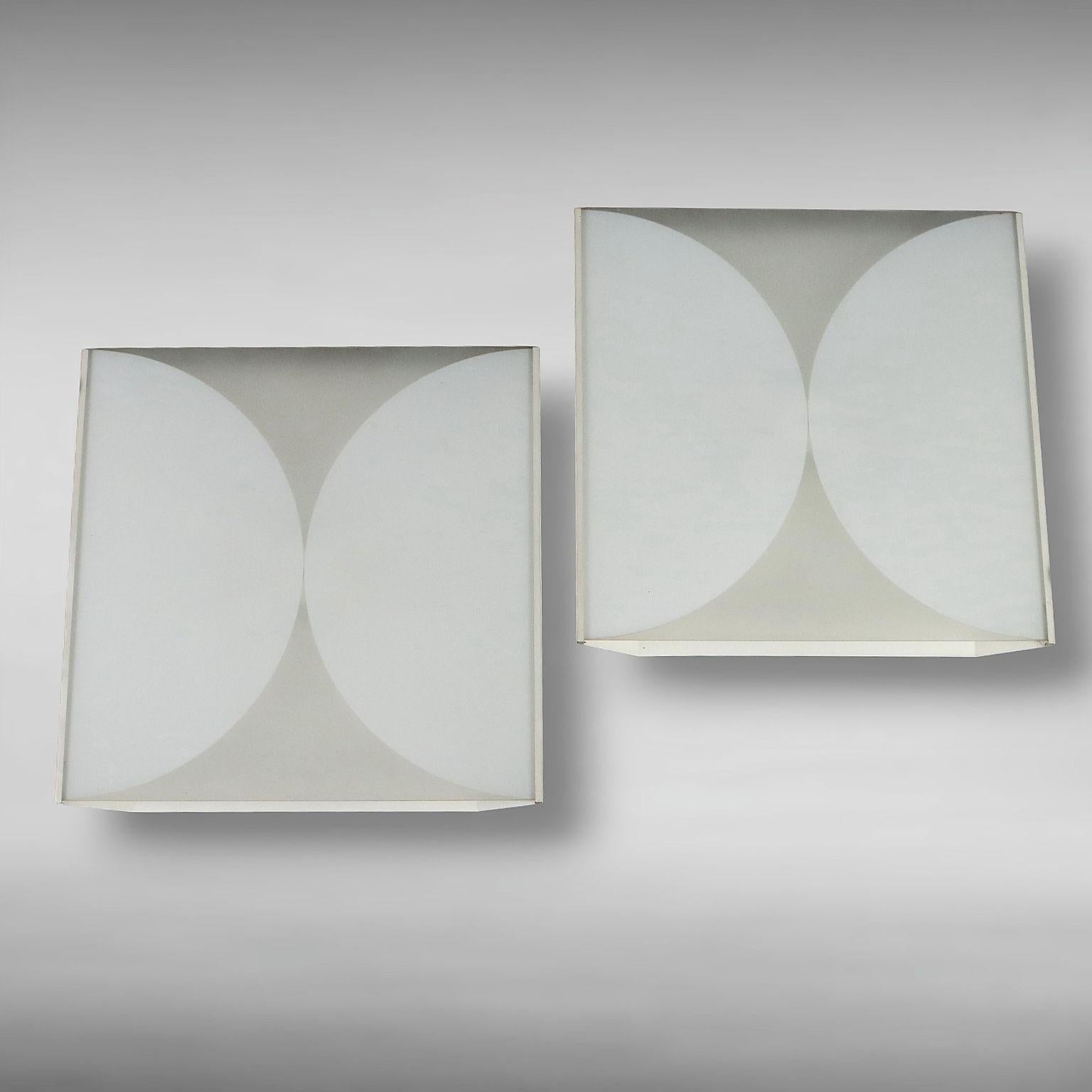 Late 20th Century Coppia di Lampade Clessidra di Bobo Piccoli per Fontana Arte Anni 70
