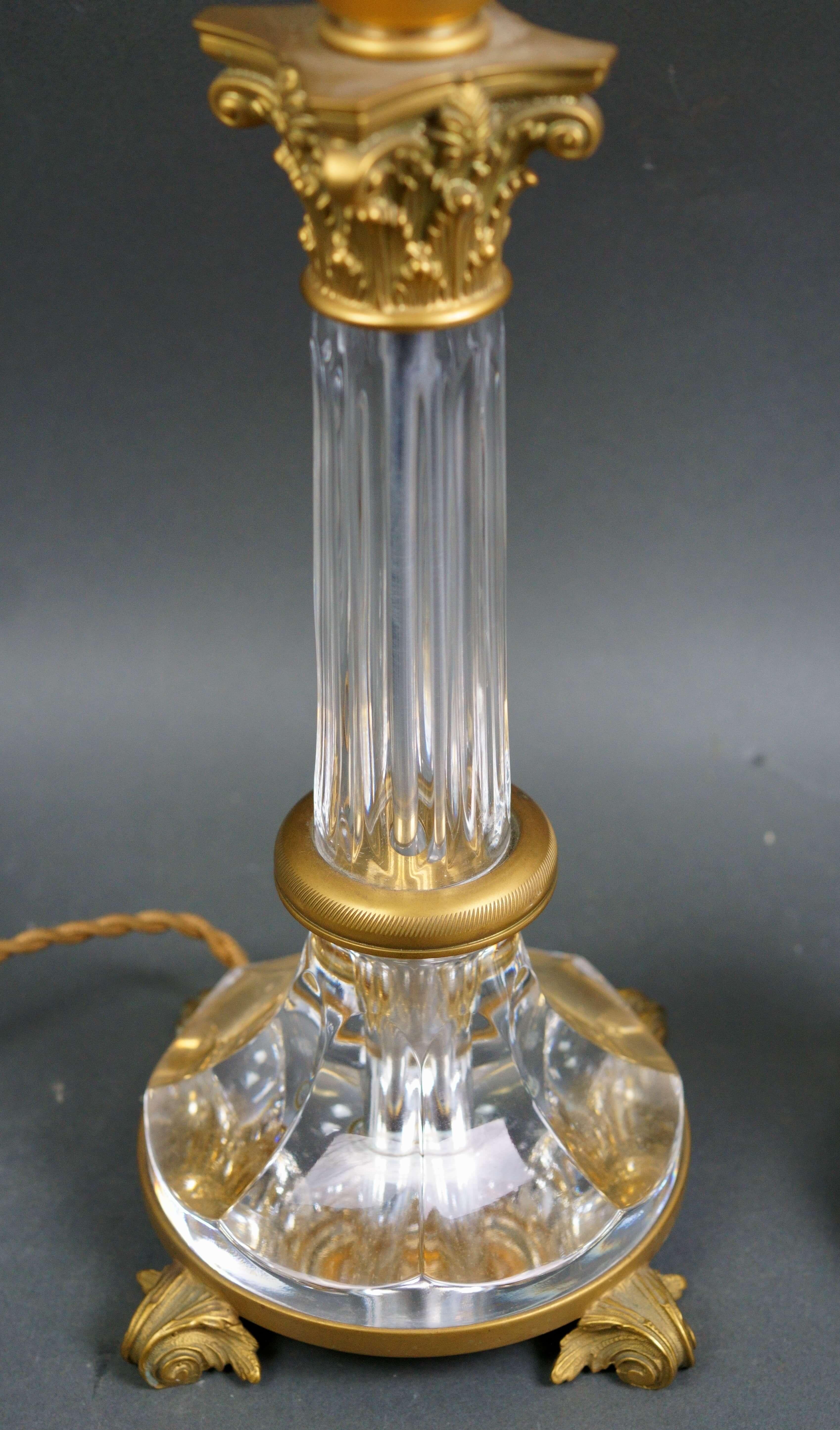 Neoclassical Revival Coppia di Lampade Cristallo e Bronzo  Gherardo degli Albizzi - Firenze