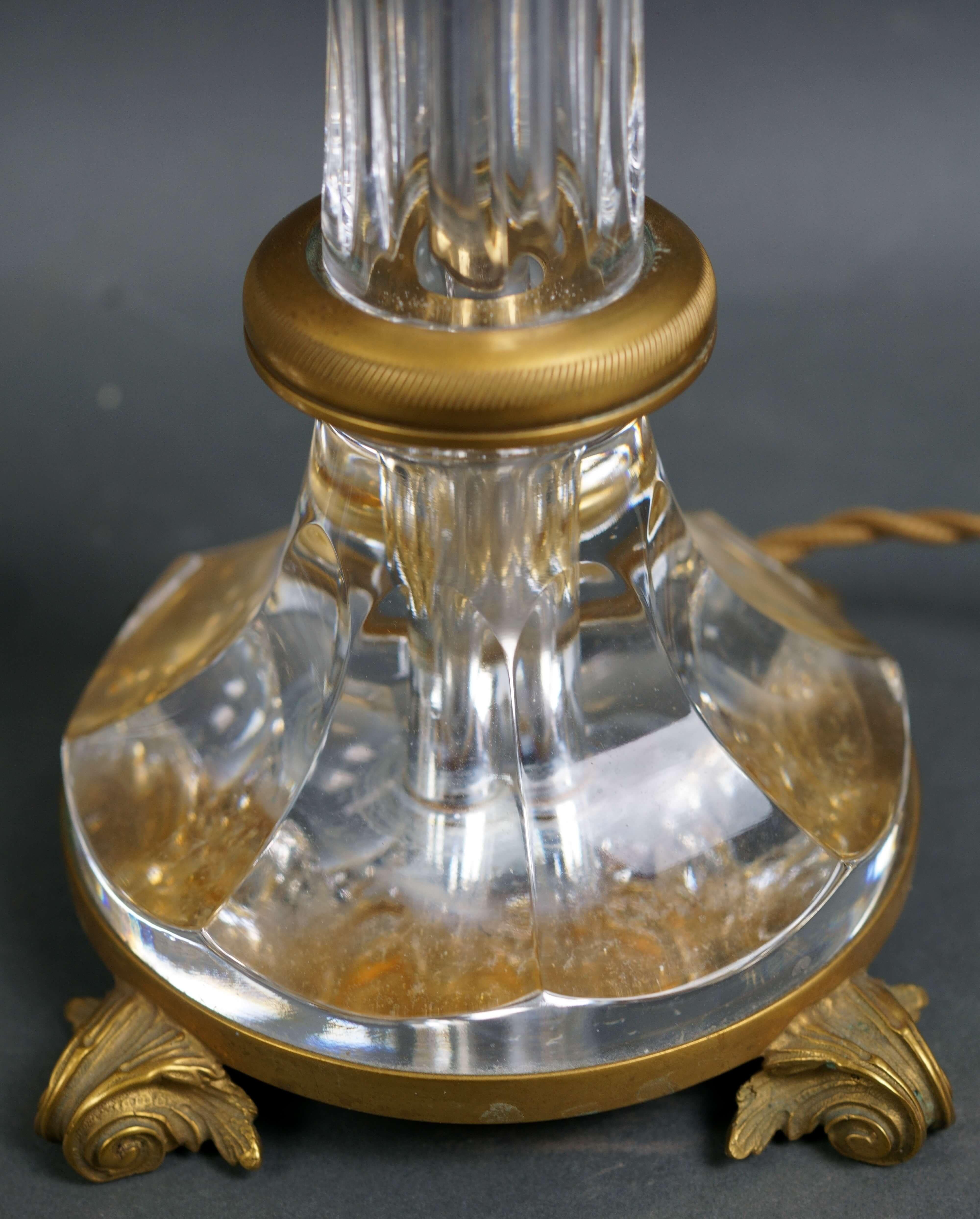Italian Coppia di Lampade Cristallo e Bronzo  Gherardo degli Albizzi - Firenze