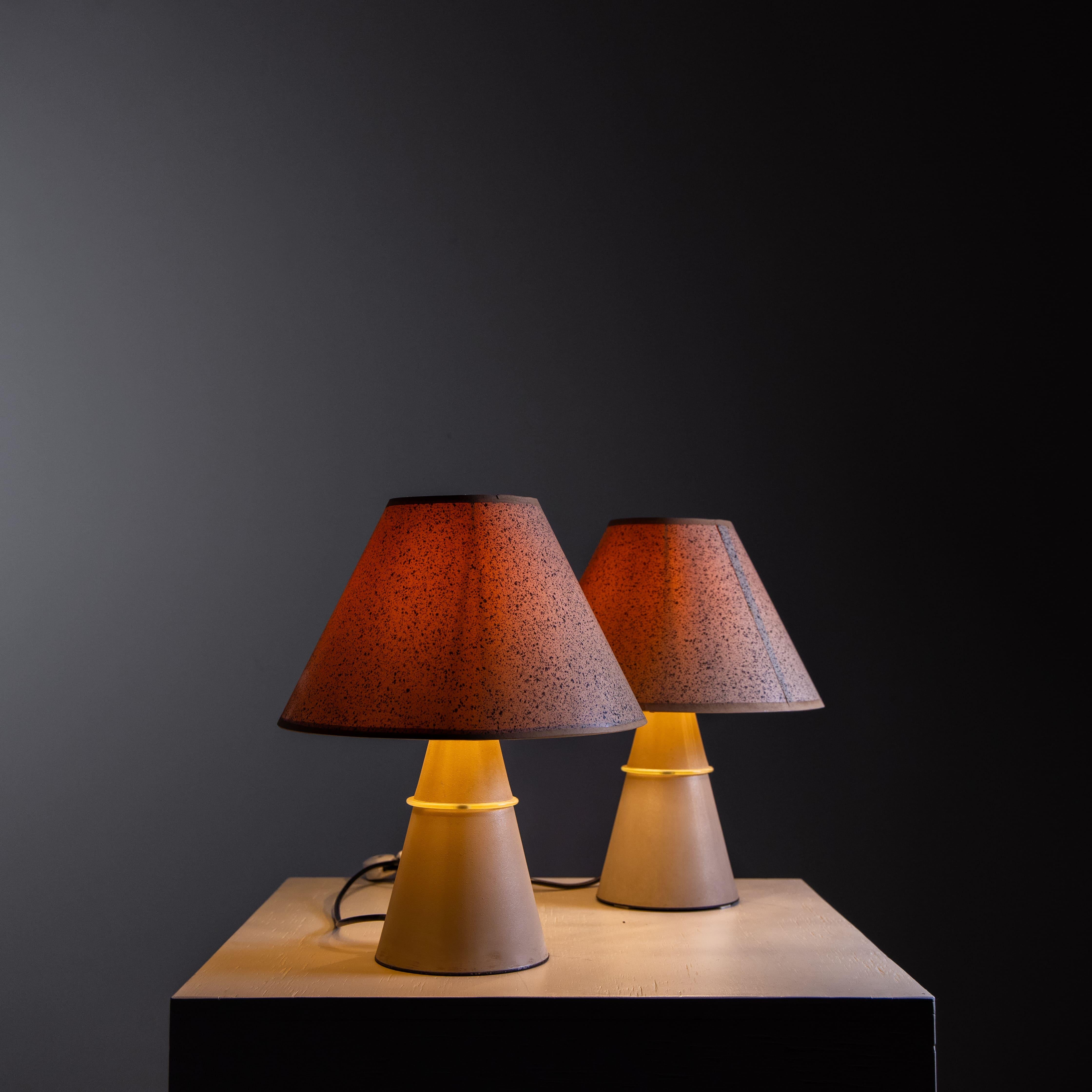 European Pair of bedside lamps, Luci Illuminazione, Milan, 1980 For Sale