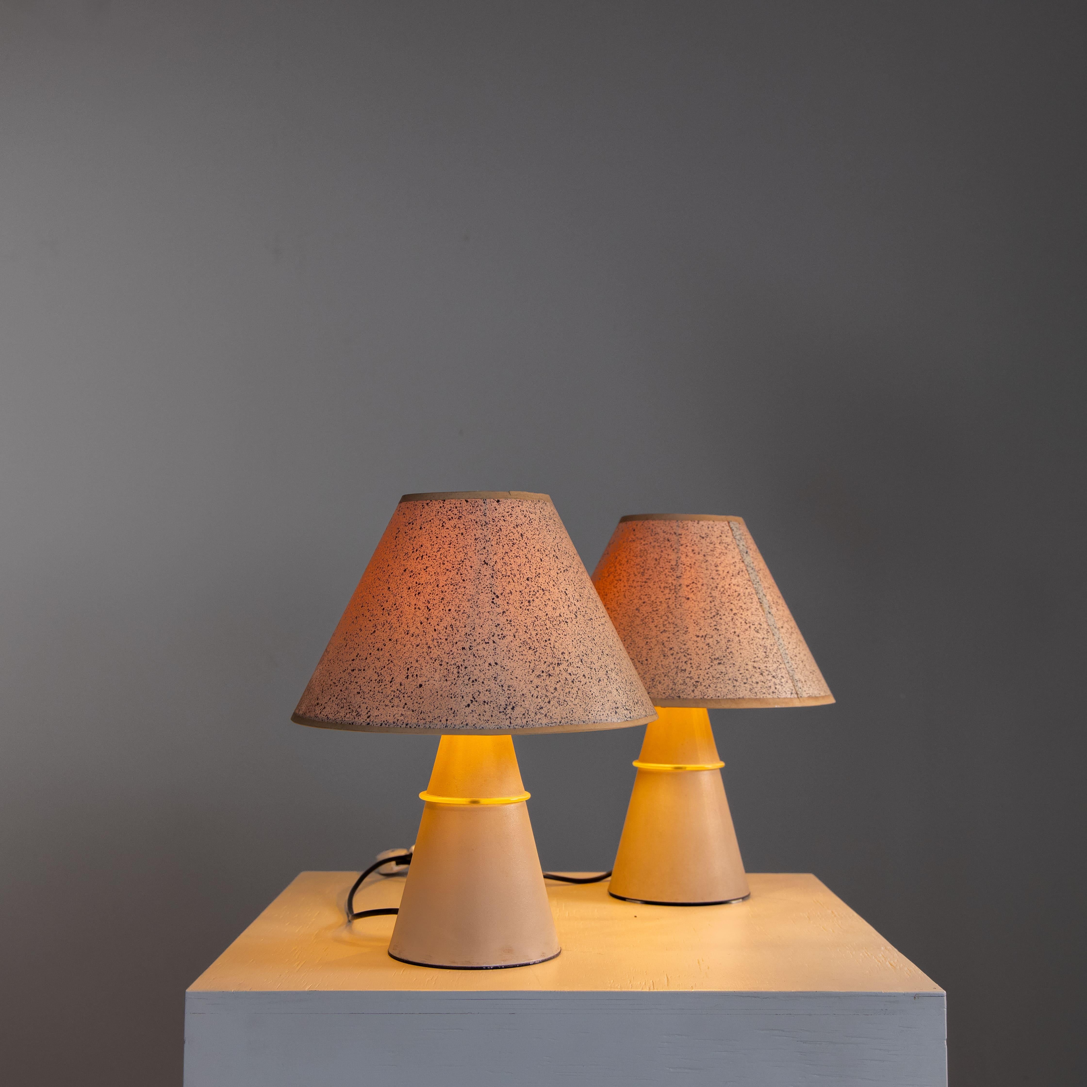 Pair of bedside lamps, Luci Illuminazione, Milan, 1980 In Good Condition For Sale In Milano, Lombardia