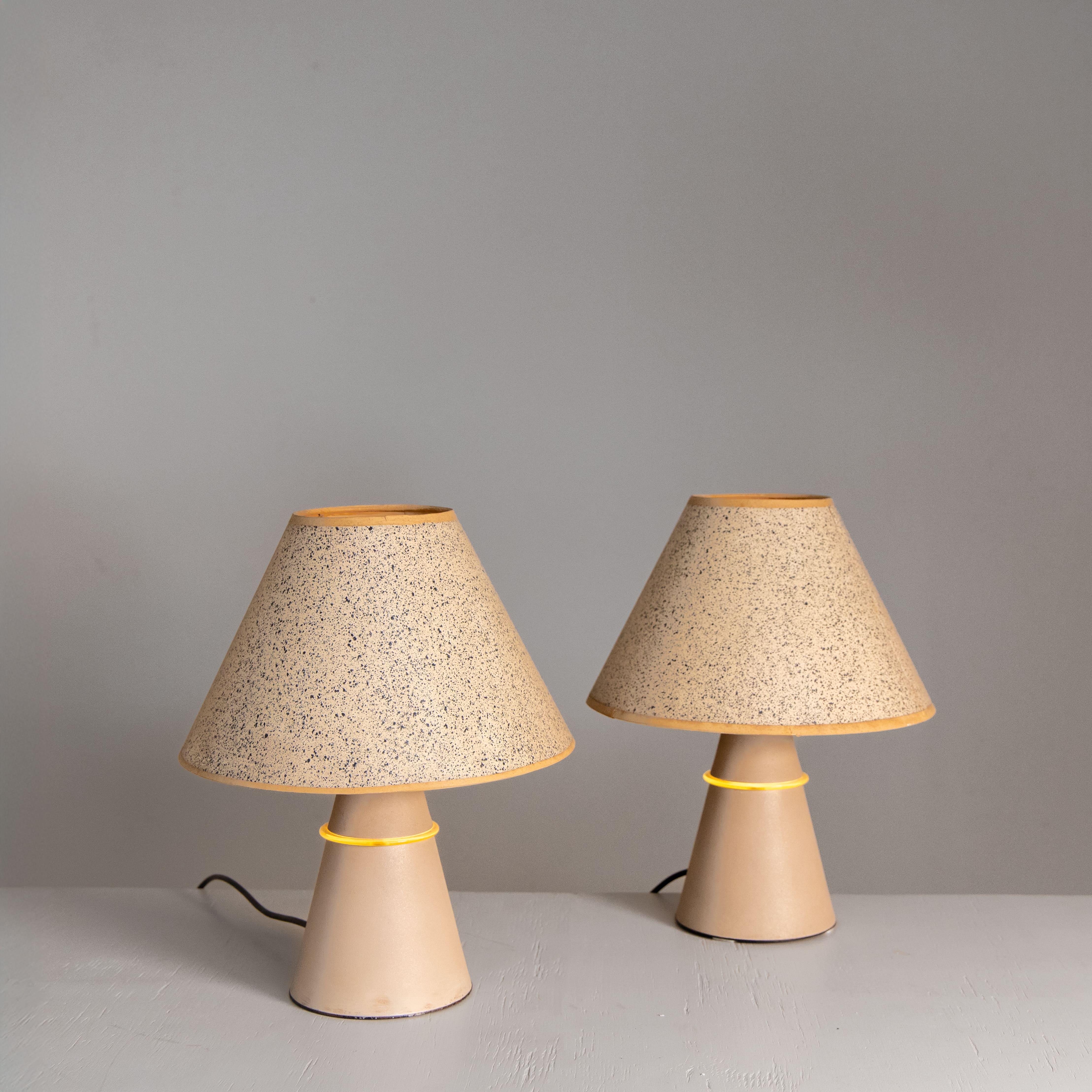 Pair of bedside lamps, Luci Illuminazione, Milan, 1980 For Sale 1