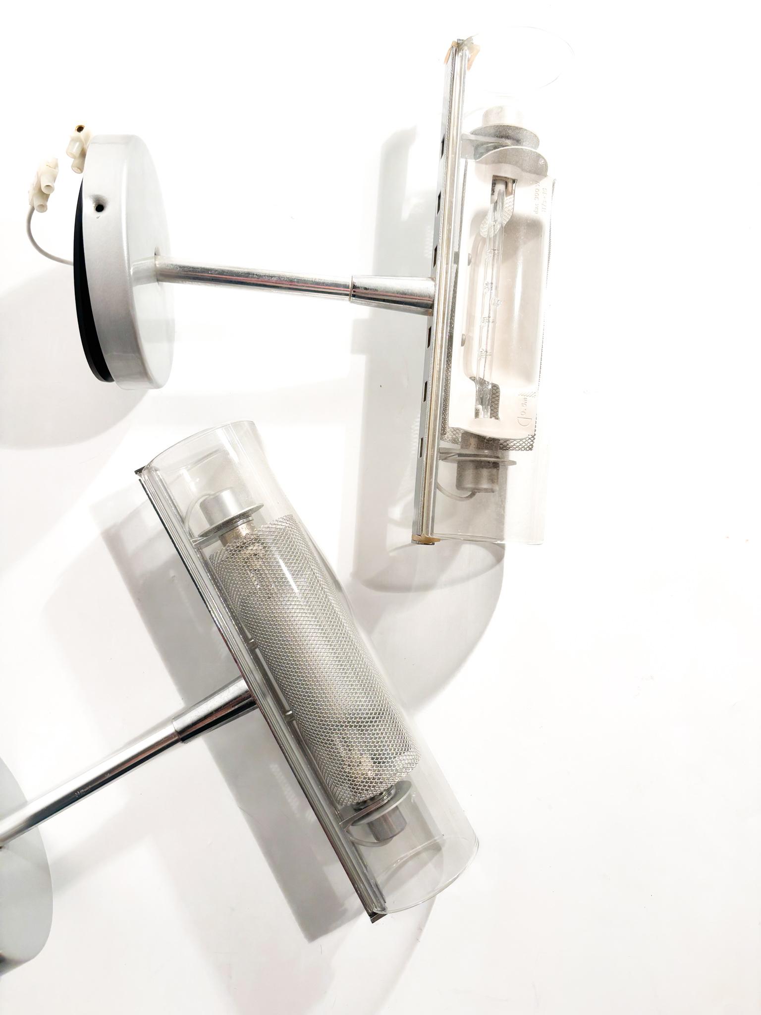 Coppia di Lampade da Parete 'Acheo' di Gianfranco Frattini per Artemide Anni 80 Metal en venta