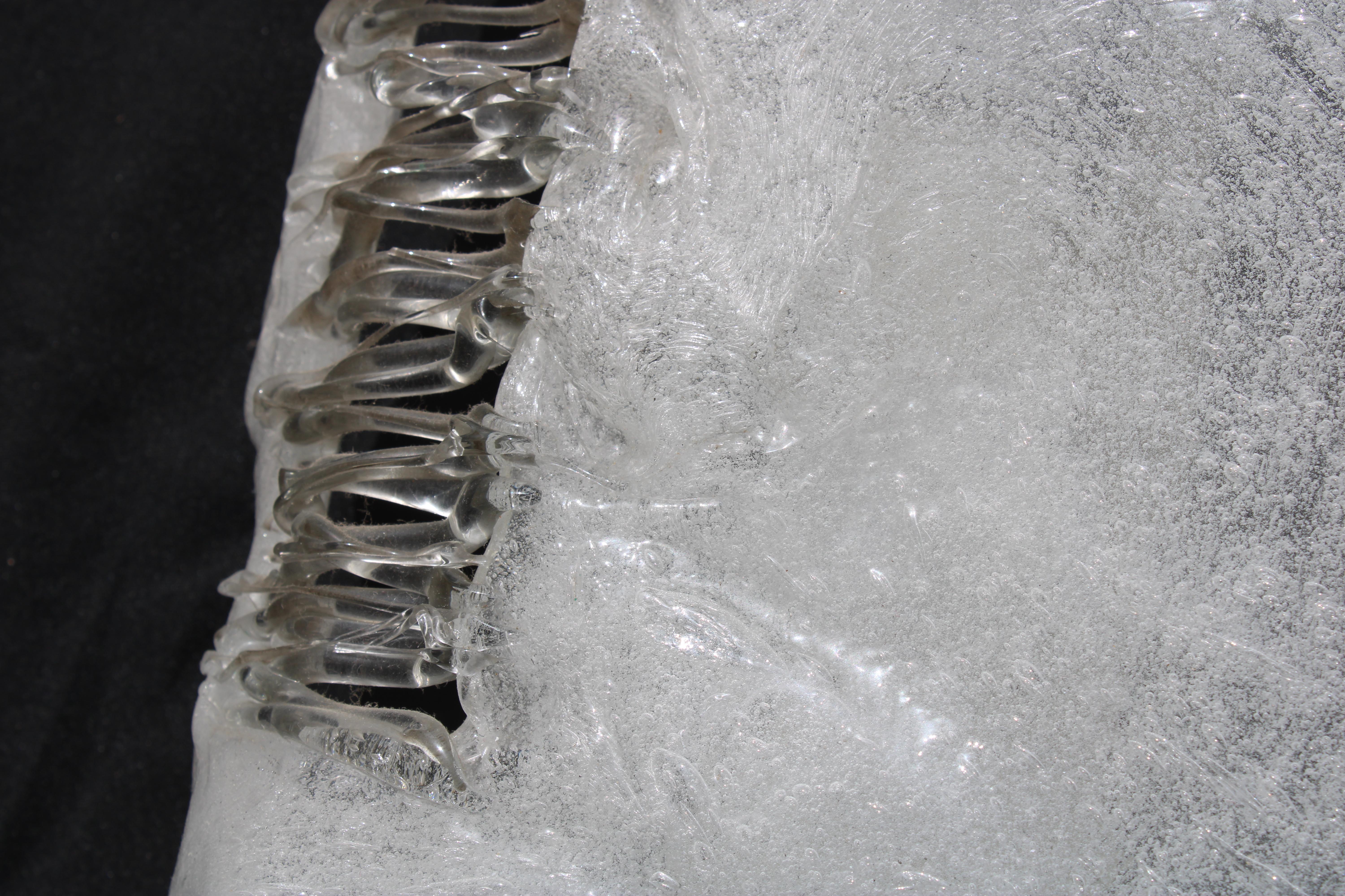 Late 20th Century Pair of Angelo Brotto Wall Lamps for Esperia 1970 Pulegoso Glass For Sale