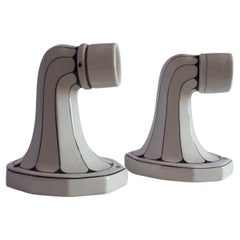 Pair of Art Noveau wall lamps in pocellana  by "Brunquell" Germany