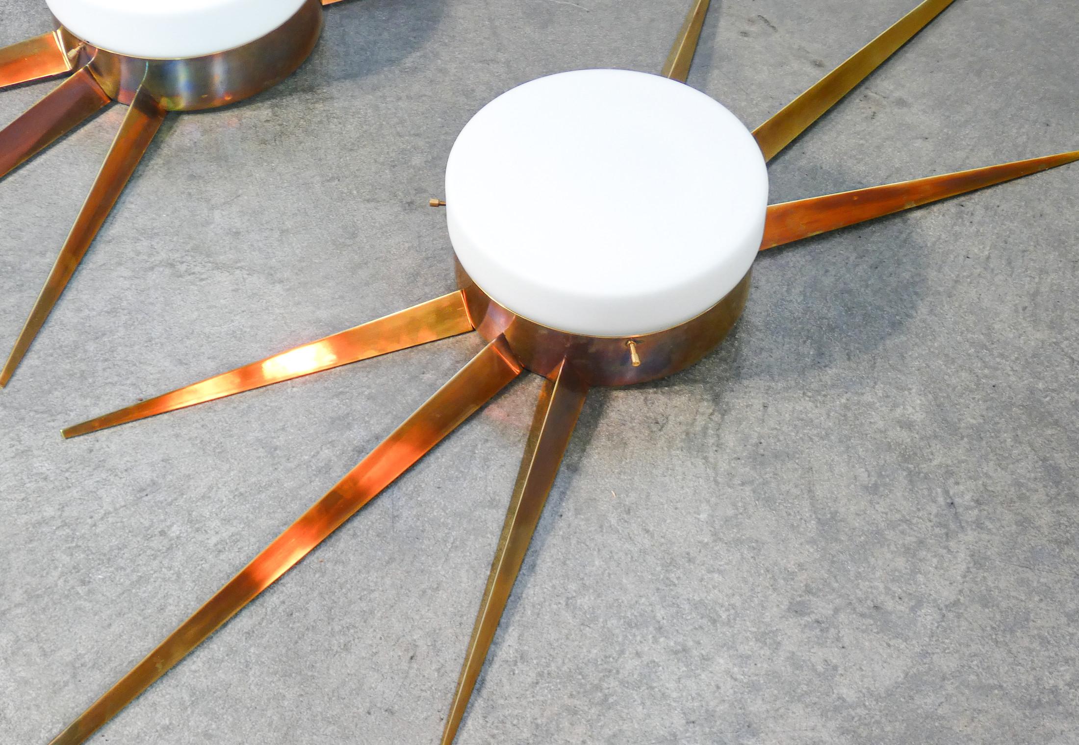 Pair of wall or ceiling lamps, design by Giò PONTI for ARREDOLUCE 1