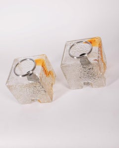 Coppia di lampade da parete vintage anni 70 design Toni Zuccheri per Veart