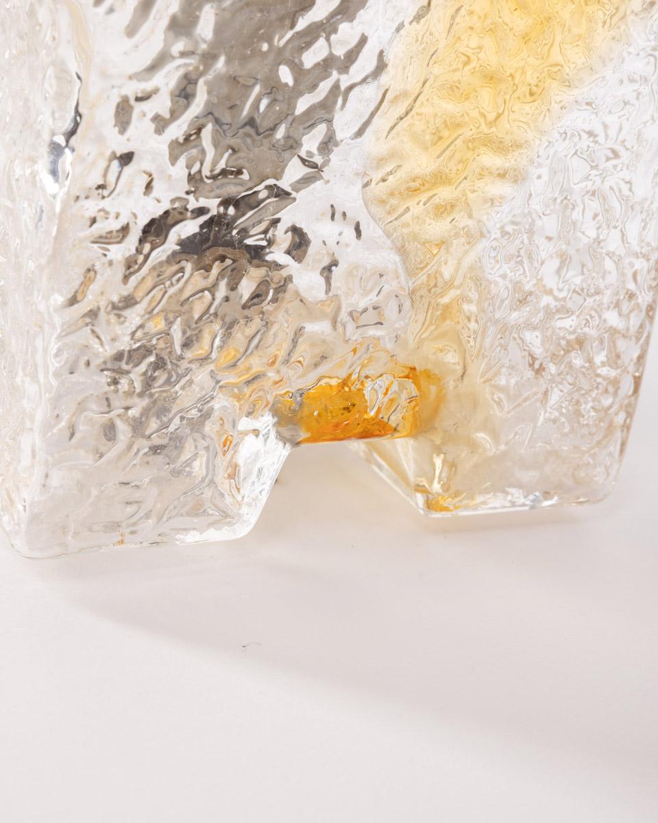 Verre de Murano Paire d'appliques vintage des années 70 design Toni Zuccheri pour Veart en vente